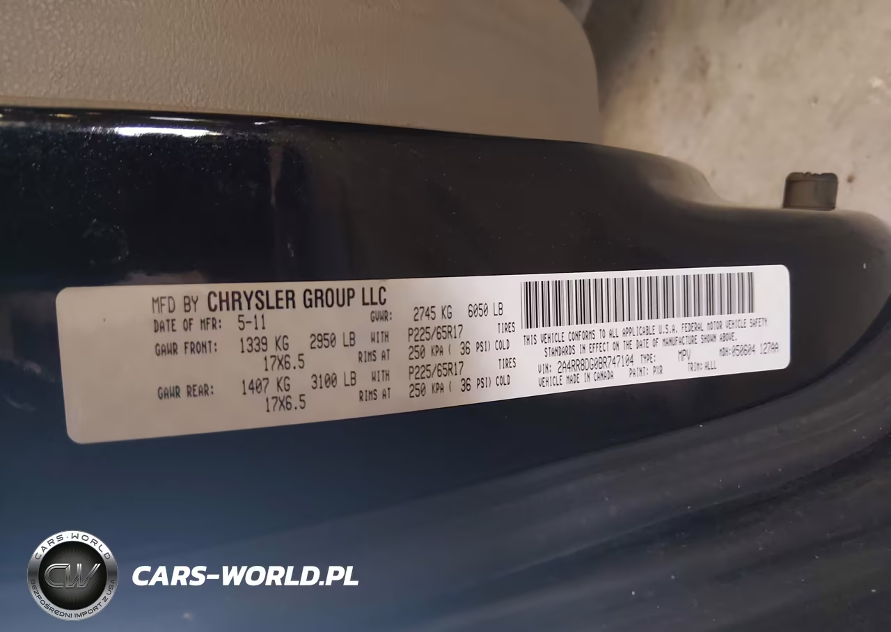 2011 Chrysler Town & Country Touring-L VIN:2A4RR8DG0BR747104 - 9