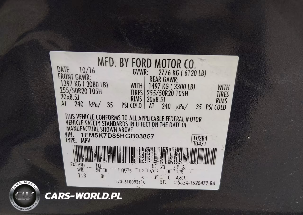 2017 Ford Explorer Xlt VIN:1FM5K7D85HGB03857 - 9