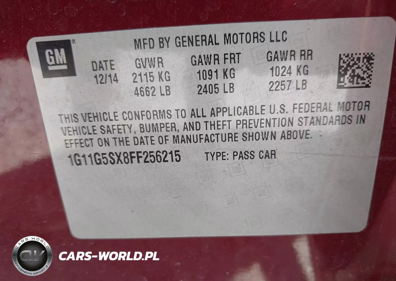 2015 Chevrolet Malibu 2Lz VIN:1G11G5SX8FF256215 - 9