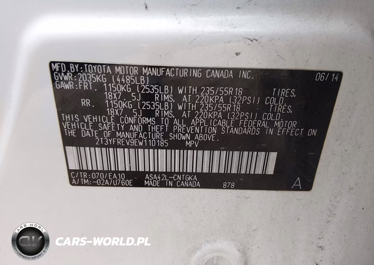 2014 Toyota Rav4 Limited VIN:2T3YFREV9EW110185 - 9