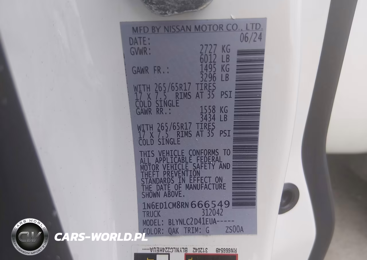 2024 Nissan Frontier King Cab Sv 4X4 VIN:1N6ED1CM8RN666549 - 9