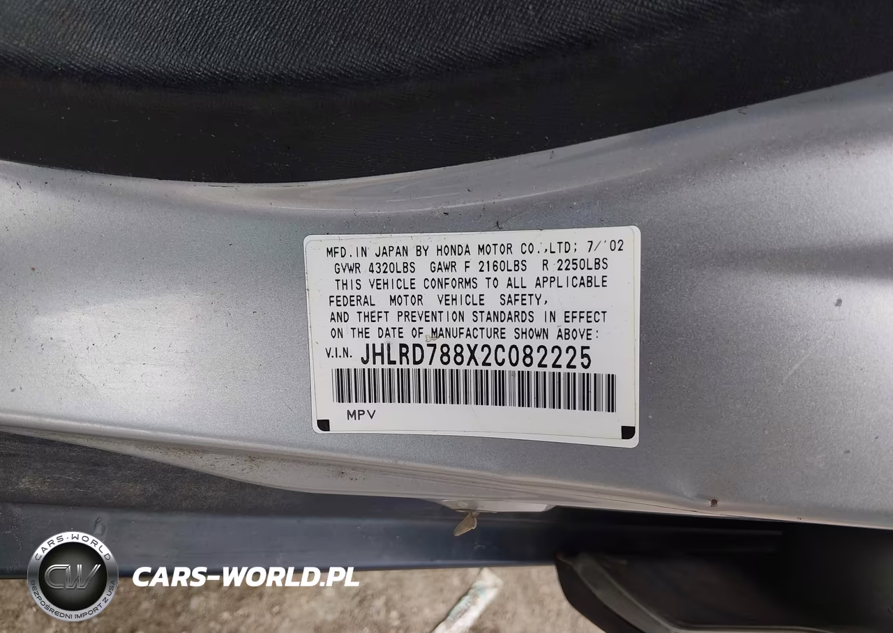 2002 Honda Cr-V Ex VIN:JHLRD788X23082225 - 9