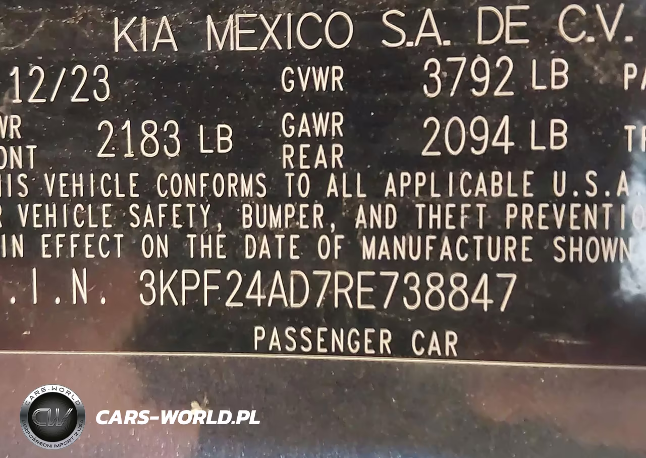 2024 Kia Forte Lxs VIN:3KPF24AD7RE738847 - 9