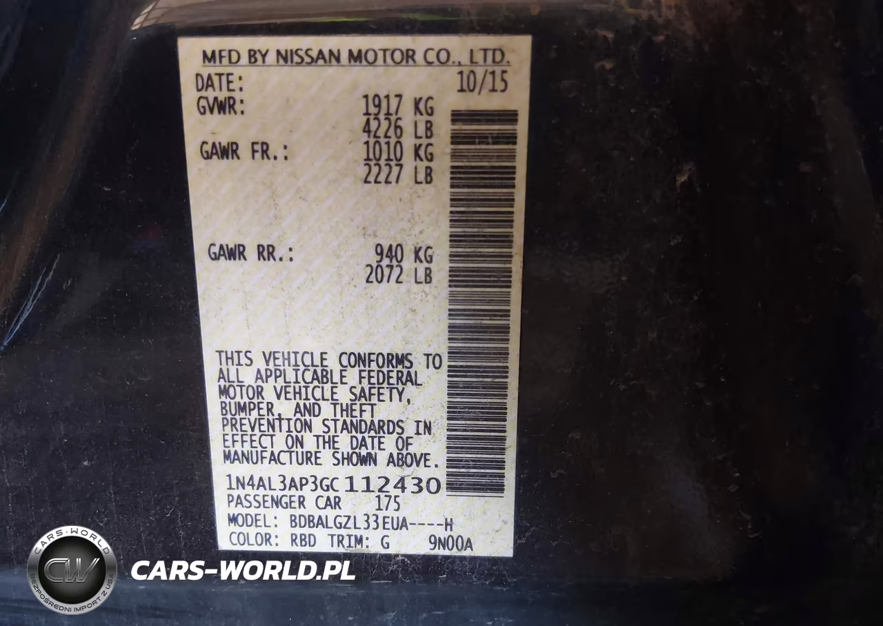 2016 Nissan Altima 2.5 S VIN:1N4AL3AP3GC112430 - 9