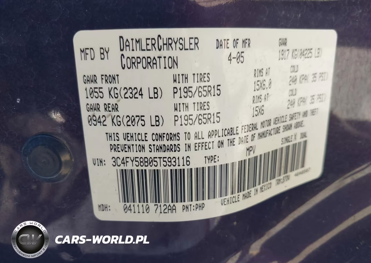 2005 Chrysler Pt Cruiser Touring VIN:3C4FY58B05T593116 - 9