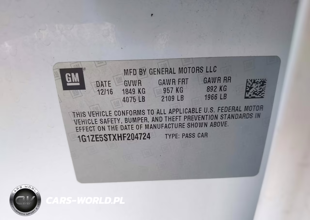 2017 Chevrolet Malibu 1Lt VIN:1G1ZE5STXHF204724 - 9