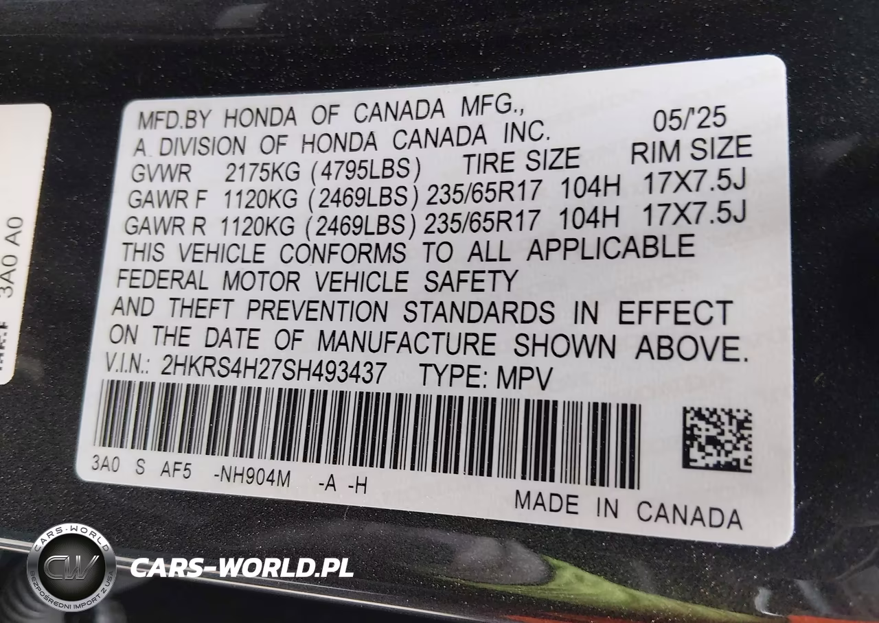 2025 Honda Cr-V Lx Awd VIN:2HKRS4H27SH493437 - 9
