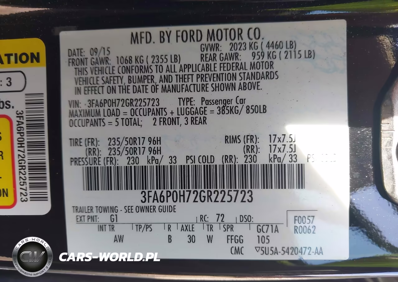 2016 Ford Fusion Se VIN:3FA6P0H72GR225723 - 9