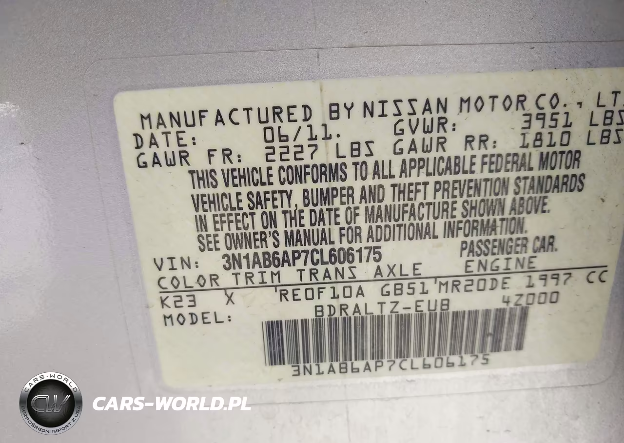 2012 Nissan Sentra 2.0 Sr VIN:3N1AB6AP7CL606175 - 9