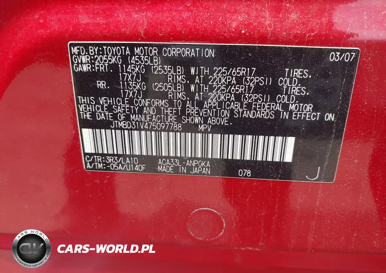 2007 Toyota Rav4 Limited VIN:JTMBD31V475097788 - 9