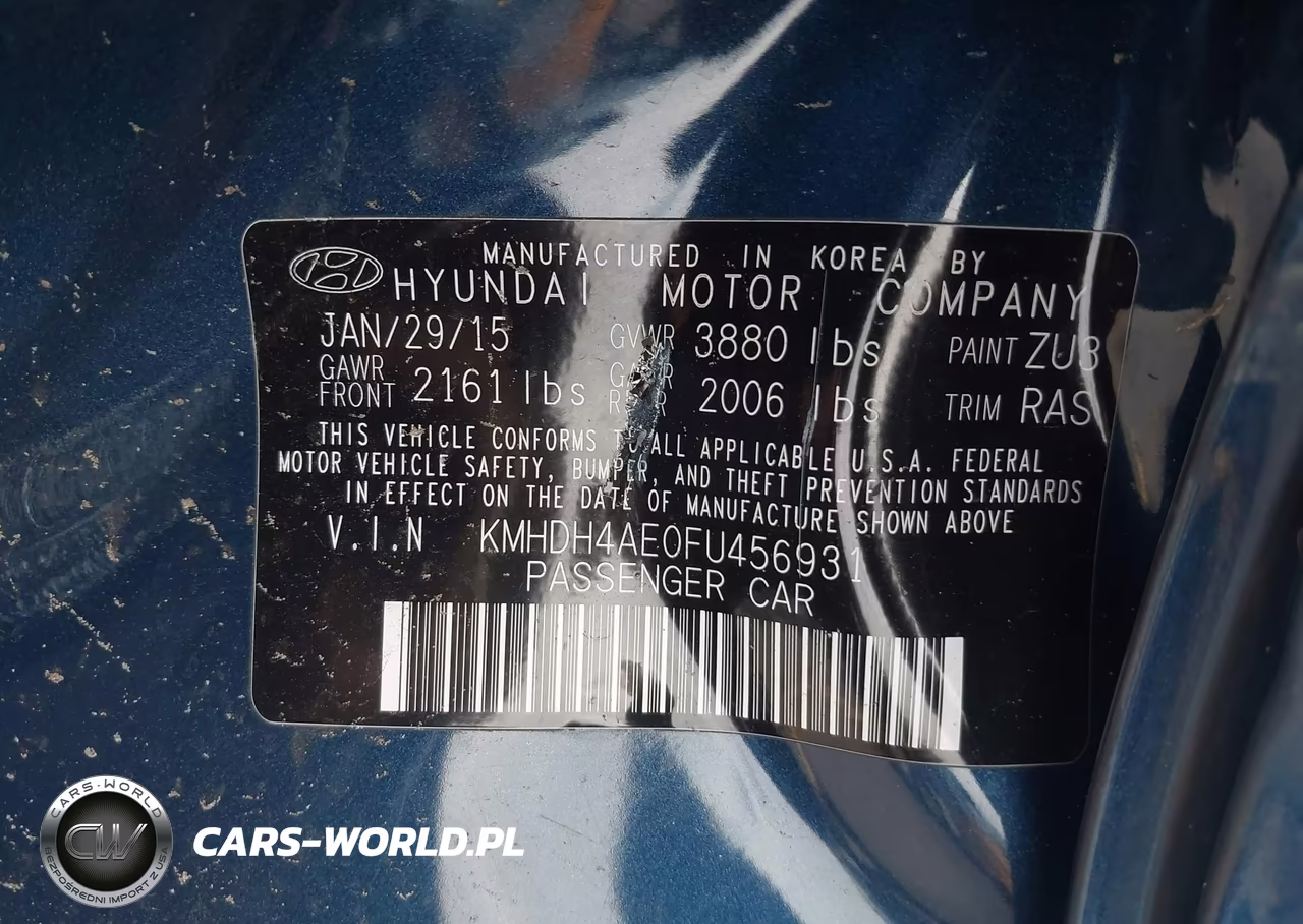 2015 Hyundai Elantra Se VIN:KMHDH4AE0FU456931 - 9
