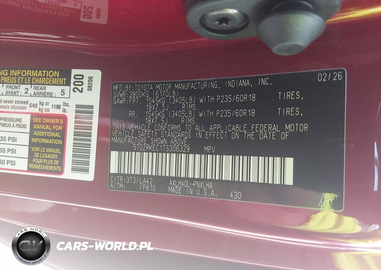 2026 Toyota Sienna Limited VIN:5TDZRKEC1TS306329 - 9