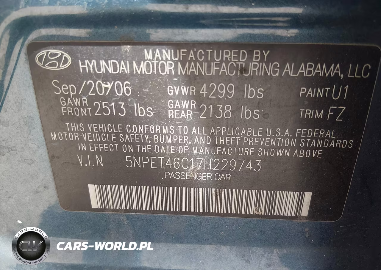 2007 Hyundai Sonata Gls-Gls W-Xm VIN:5NPET46C17H229743 - 9