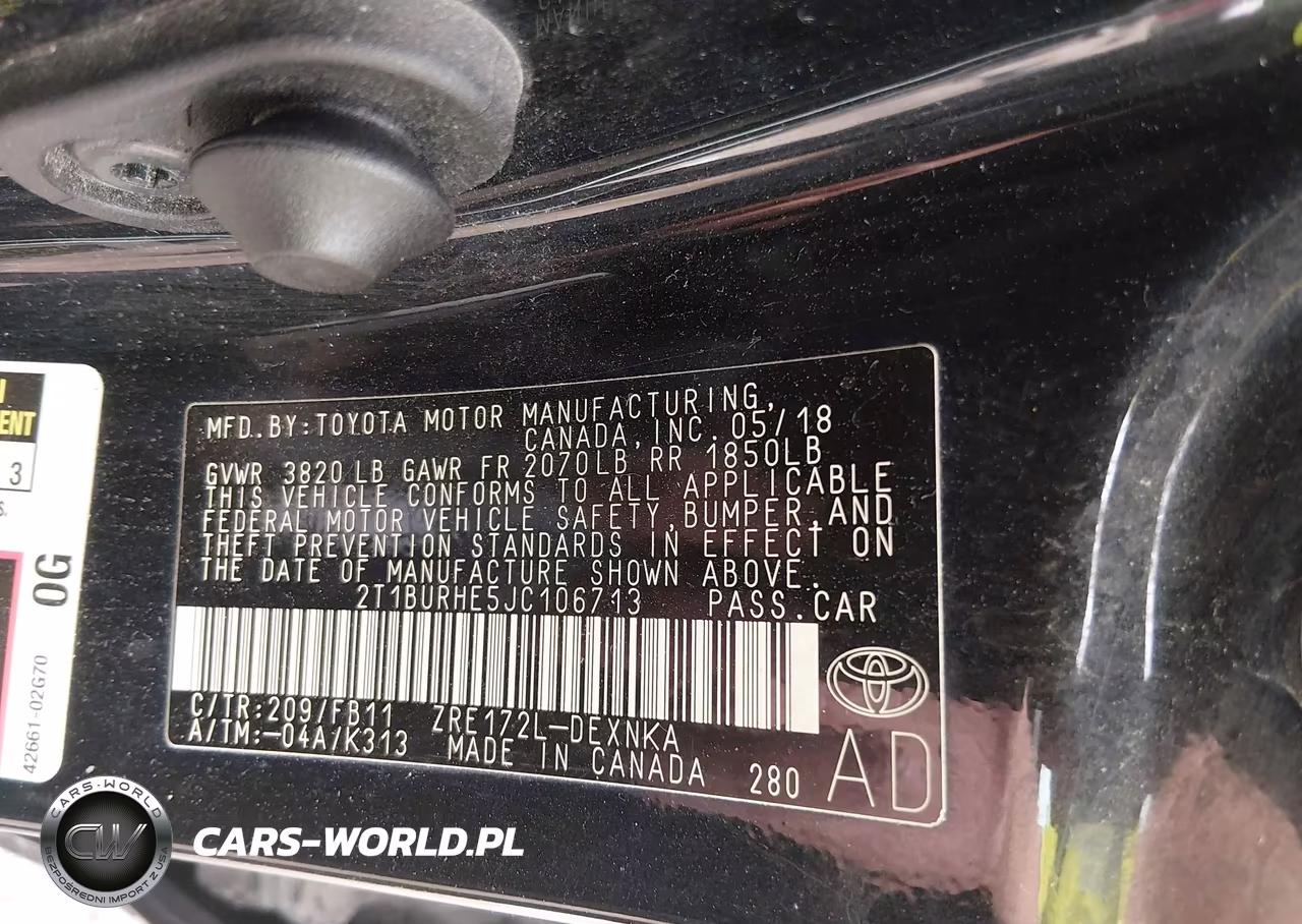 2018 Toyota Corolla Le VIN:2T1BURHE5JC106713 - 9