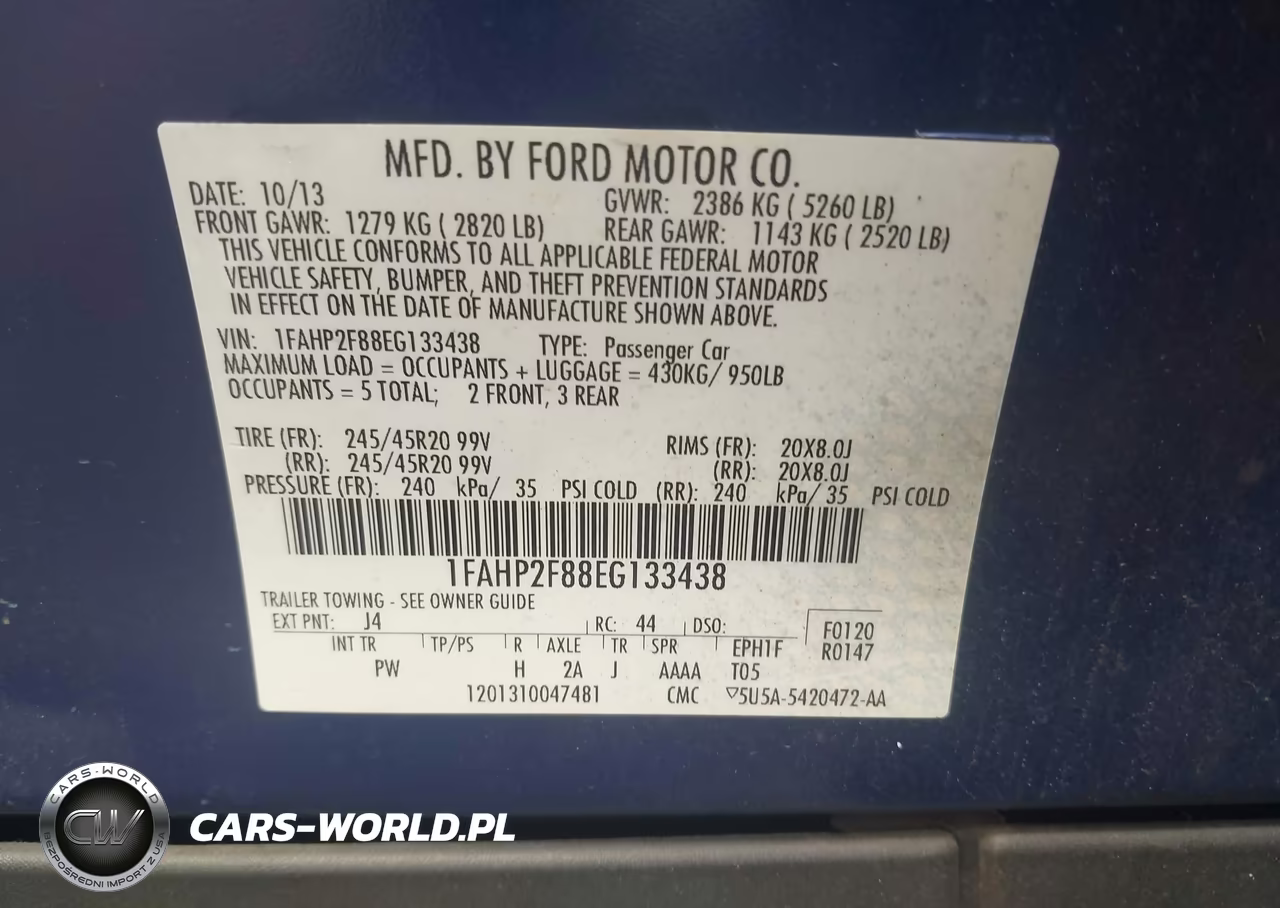 2014 Ford Taurus Limited VIN:1FAHP2F88EG133438 - 9
