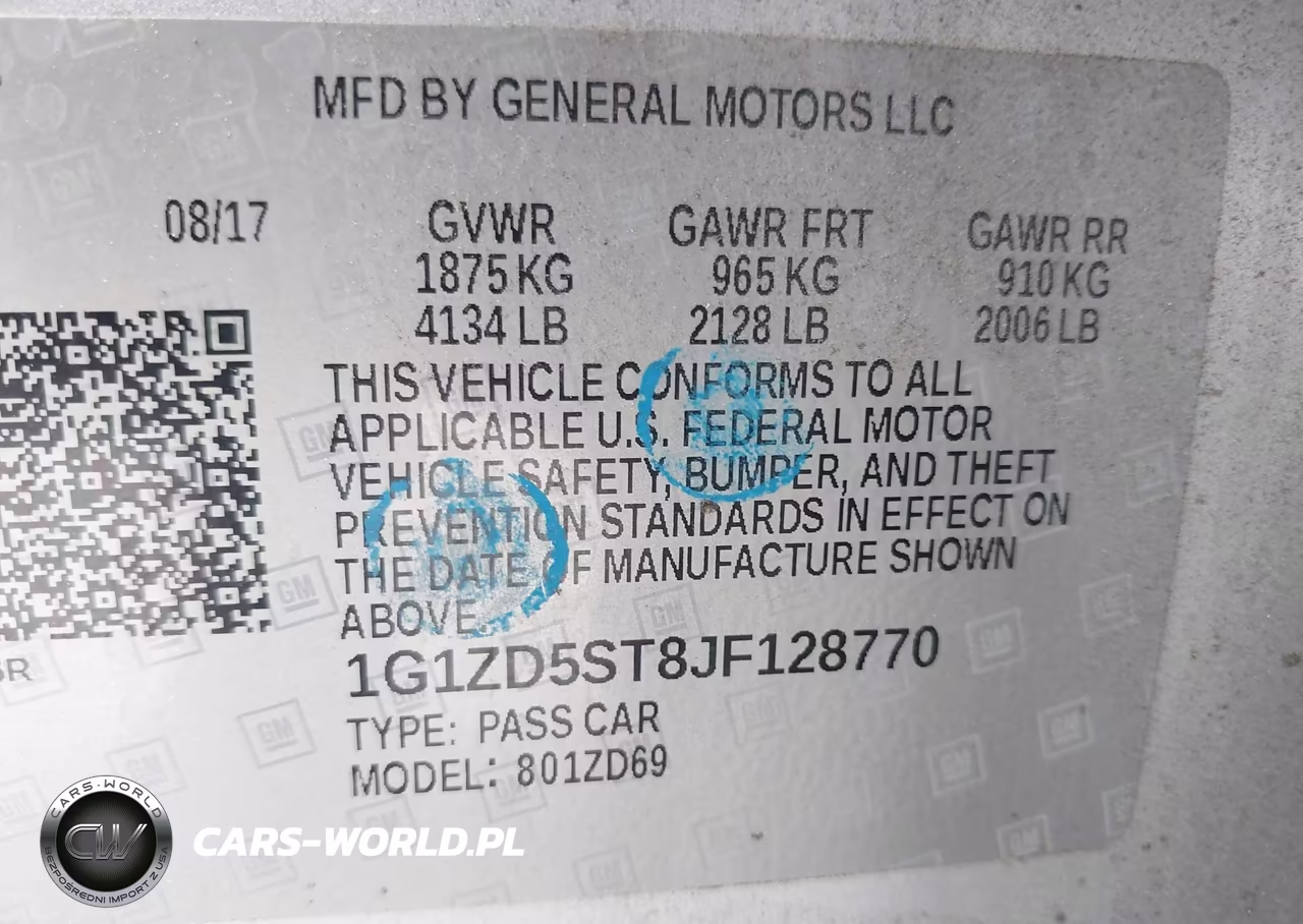 2018 Chevrolet Malibu Lt VIN:1G1ZD5ST8JF128770 - 9
