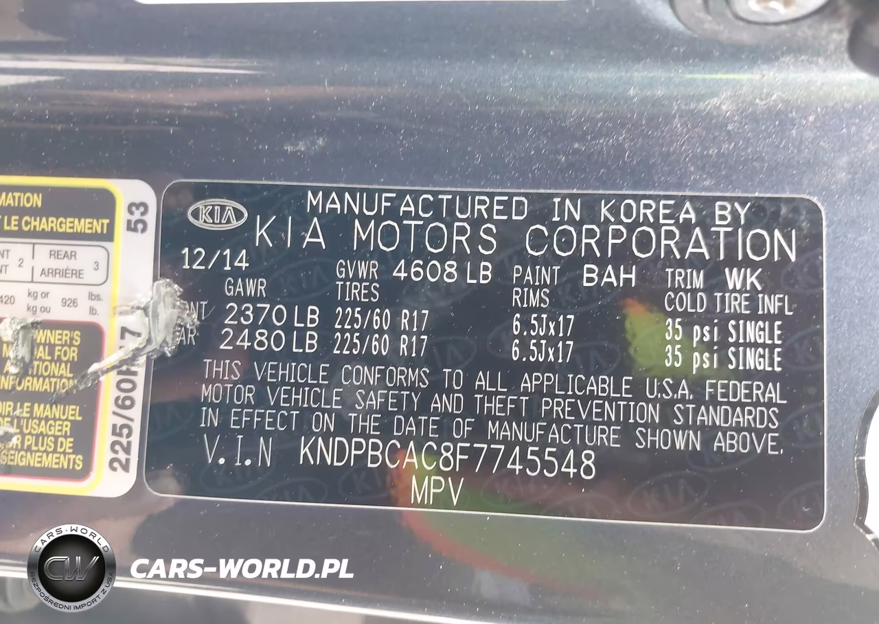 2015 Kia Sportage Lx VIN:KNDPBCAC8F7745548 - 9