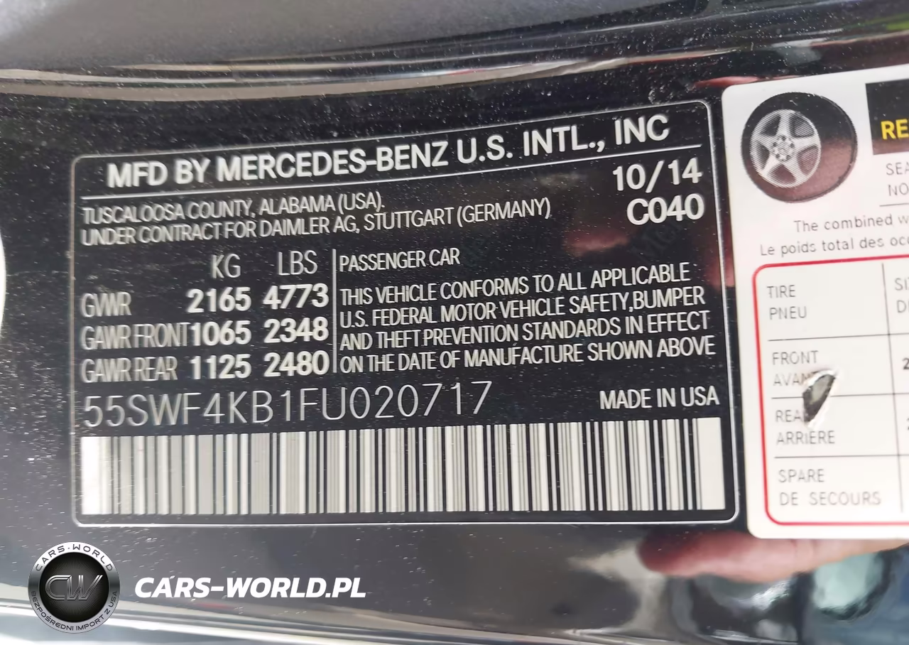 2015 Mercedes-Benz C 300 4Matic VIN:55SWF4KB1FU020717 - 9
