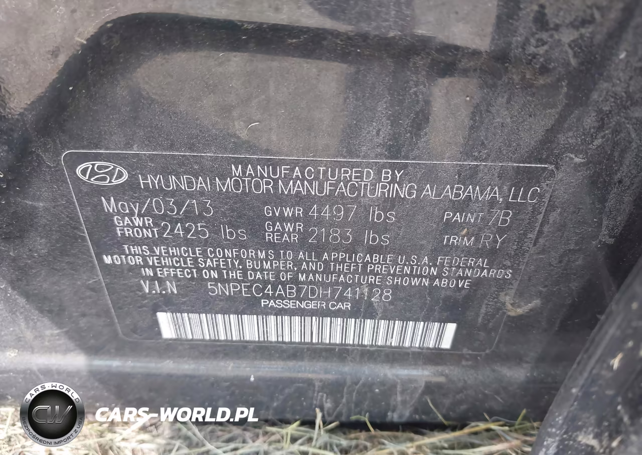 2013 Hyundai Sonata Limited 2.0T VIN:5NPEC4AB7DH741128 - 9