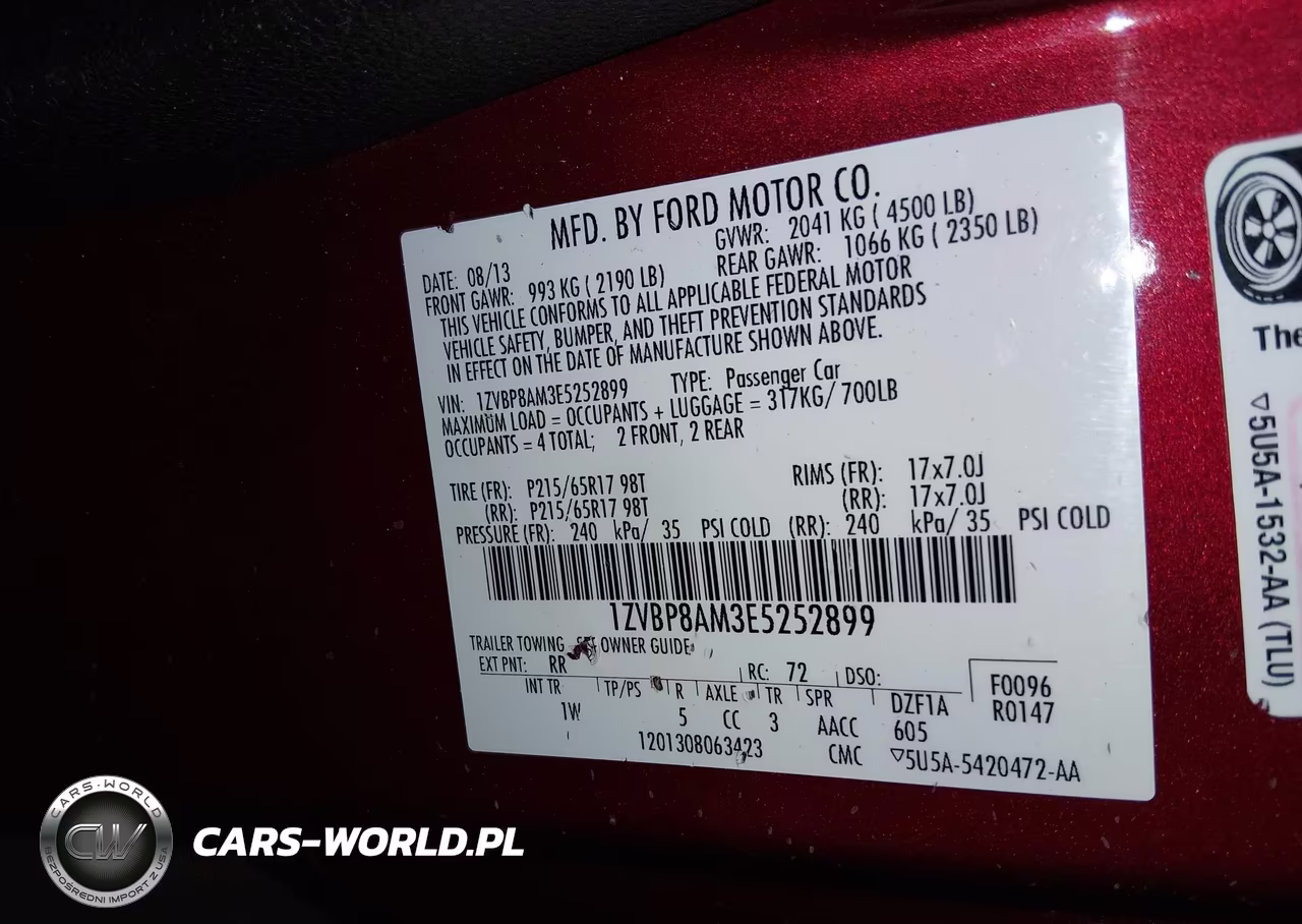 2014 Ford Mustang V6-V6 Premium VIN:1ZVBP8AM3E5252899 - 9