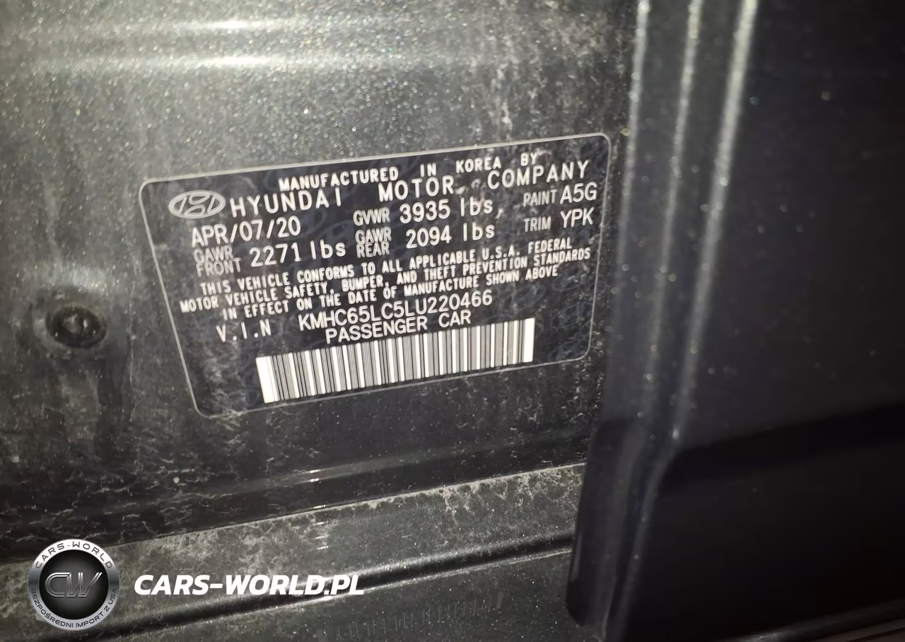 2020 Hyundai Ioniq Hybrid Blue VIN:KMHC65LC5LU220466 - 9