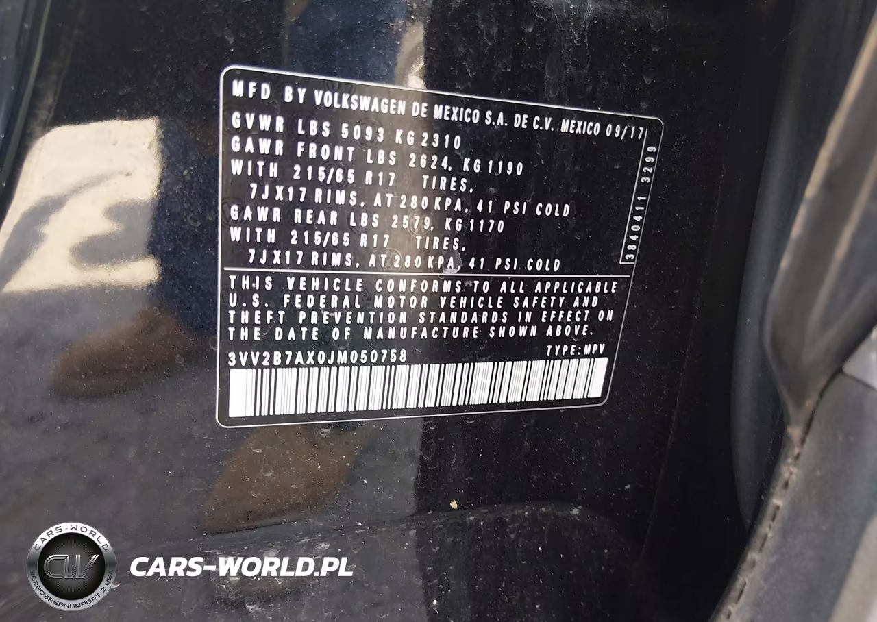 2018 Volkswagen Tiguan 2.0T Se-2.0T Sel VIN:3VV2B7AX0JM050758 - 9