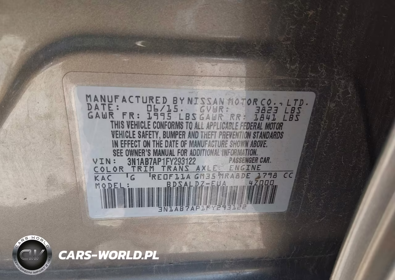 2015 Nissan Sentra Sv VIN:3N1AB7AP1FY293122 - 9