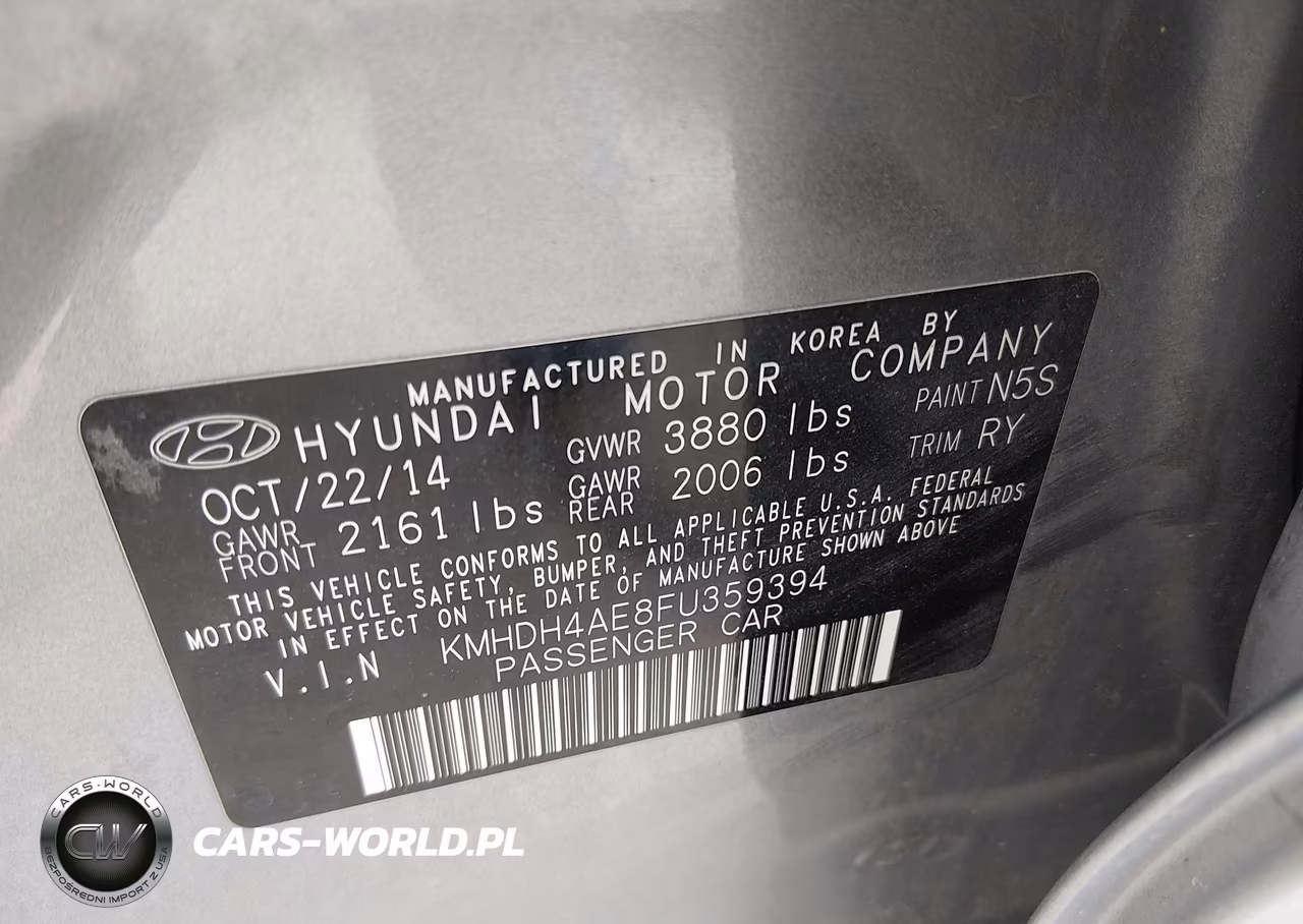 2015 Hyundai Elantra Limited VIN:KMHDH4AE8FU359394 - 9