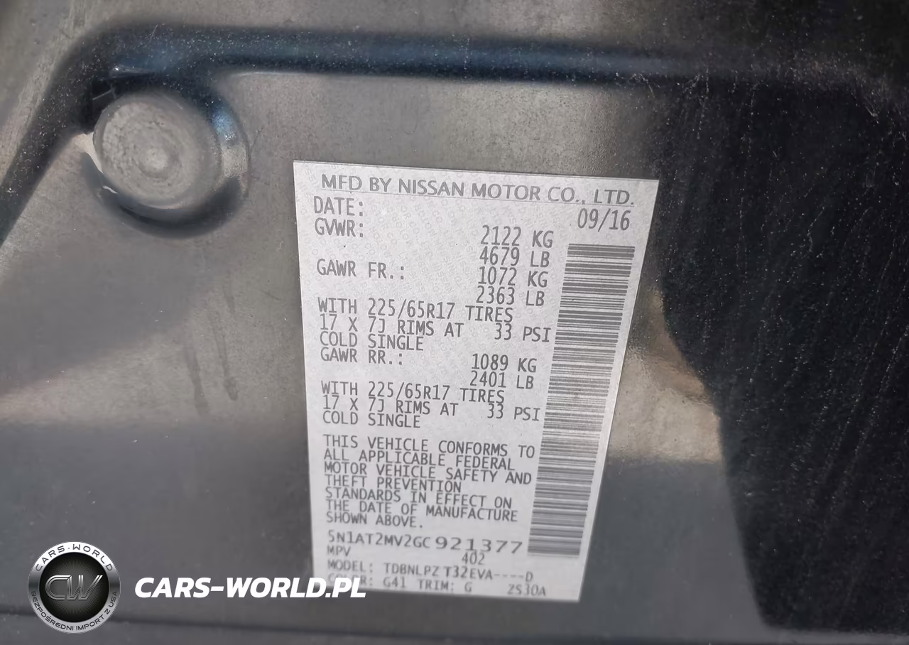 2016 Nissan Rogue S VIN:5N1AT2MV2GC921377 - 9