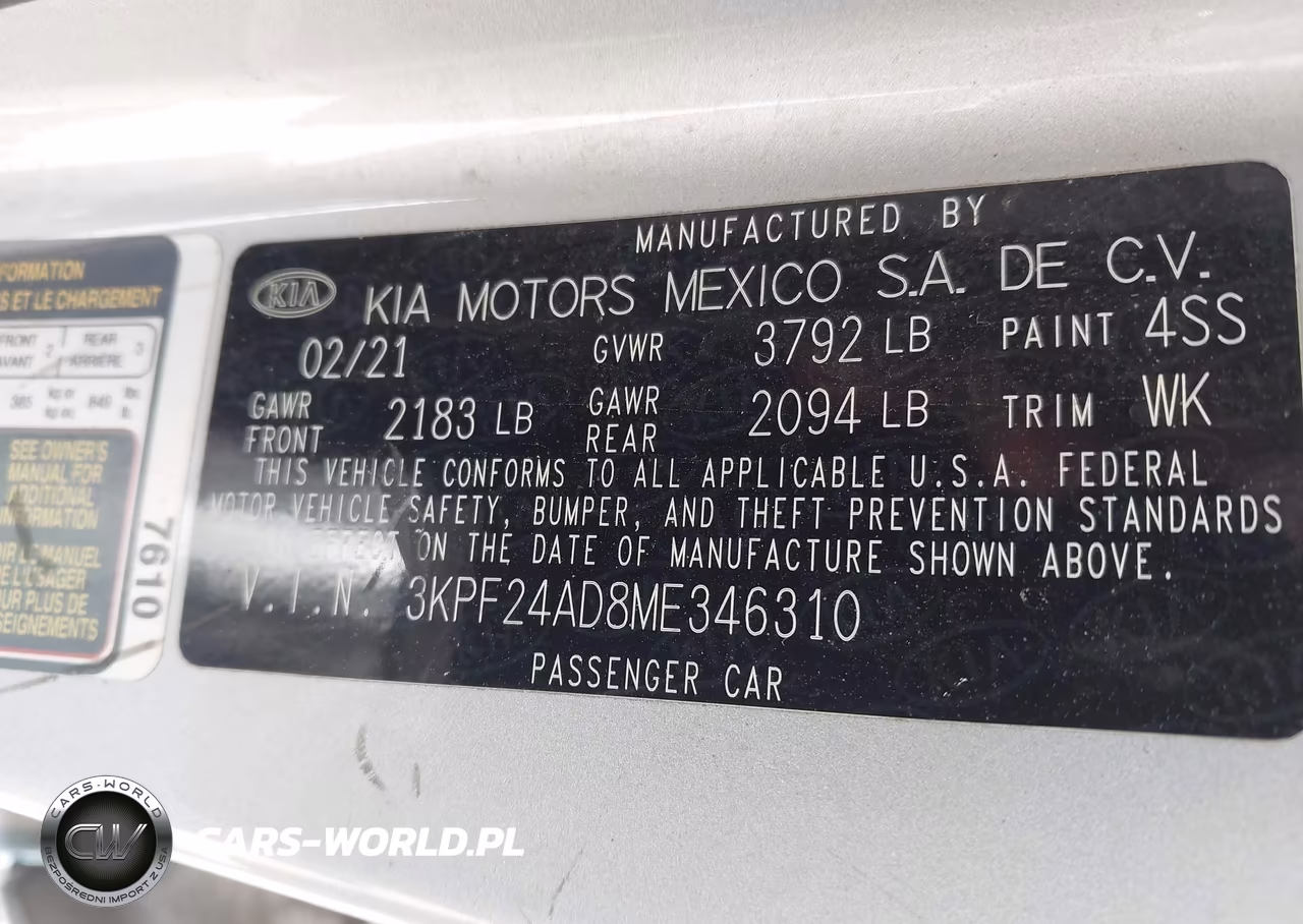 2021 Kia Forte Lxs VIN:3KPF24AD8ME346310 - 9
