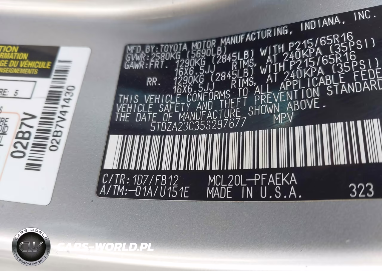 2005 Toyota Sienna Le VIN:5TDZA23C35S297677 - 9
