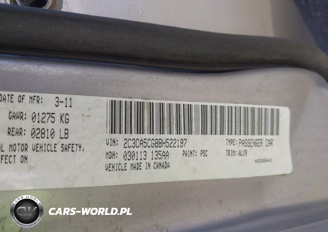 2011 Chrysler 300 Limited VIN:2C3CA5CG8BH522197 - 9