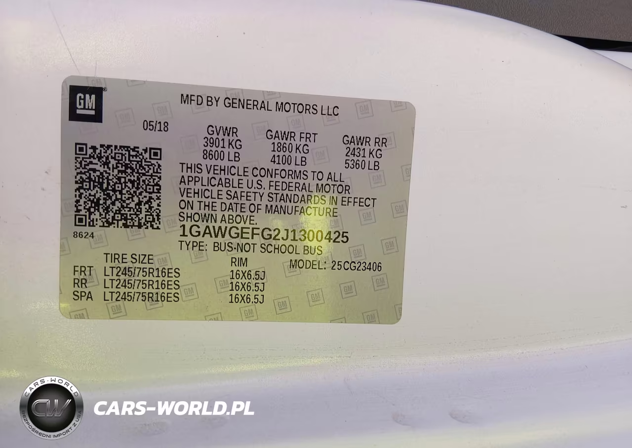 2018 Chevrolet Express 2500 Ls VIN:1GAWGEFG2J1300425 - 9