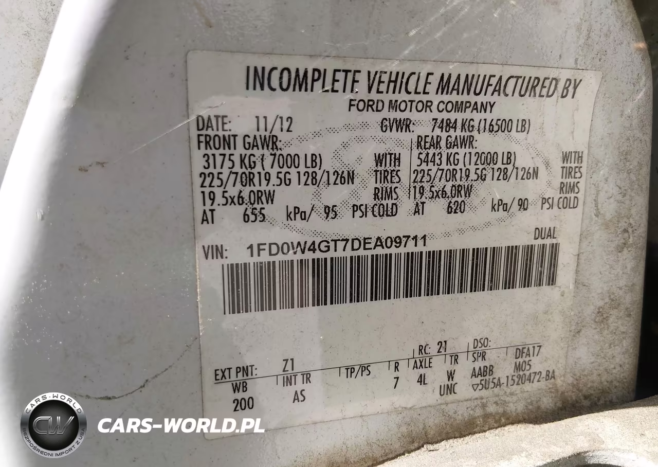 2013 Ford F-450 Chassis Xl VIN:1FD0W4GT7DEA09711 - 8