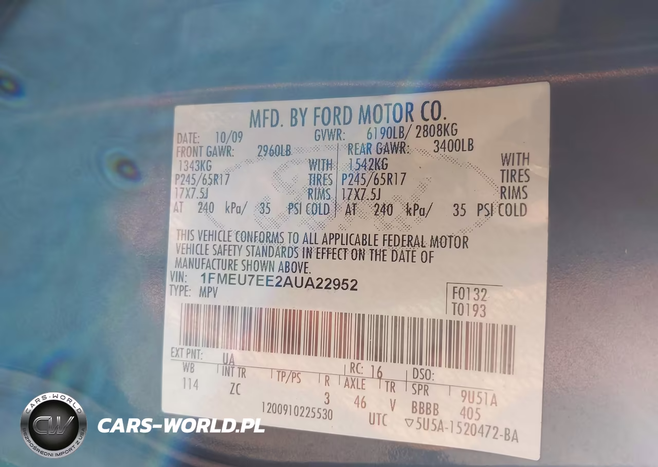 2010 Ford Explorer Eddie Bauer VIN:1FMEU7EE2AUA22952 - 9