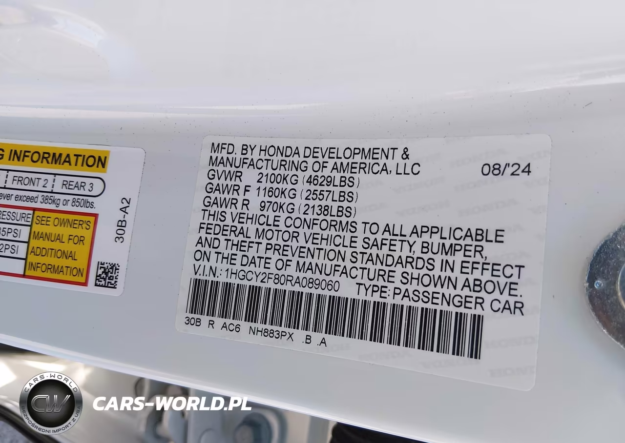 2024 Honda Accord Hybrid Touring VIN:1HGCY2F80RA089060 - 9