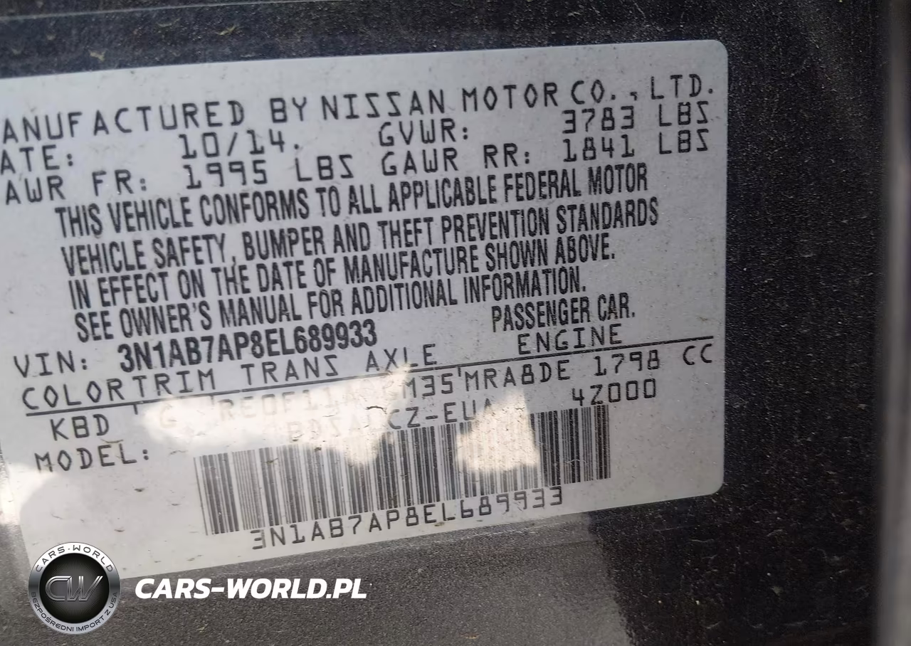 2014 Nissan Sentra S VIN:3N1AB7AP8EL689933 - 9