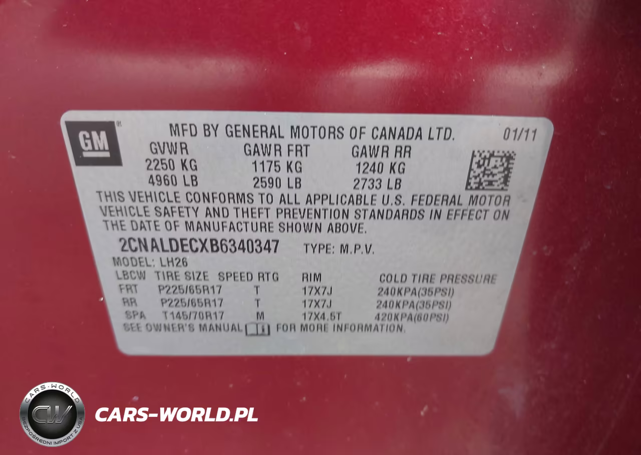2011 Chevrolet Equinox Lt W-1Lt VIN:2CNALDECXB6340347 - 9