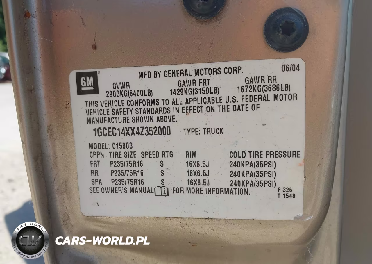 2004 Chevrolet Silverado 1500 Work Truck VIN:1GCEC14XX4Z352000 - 9