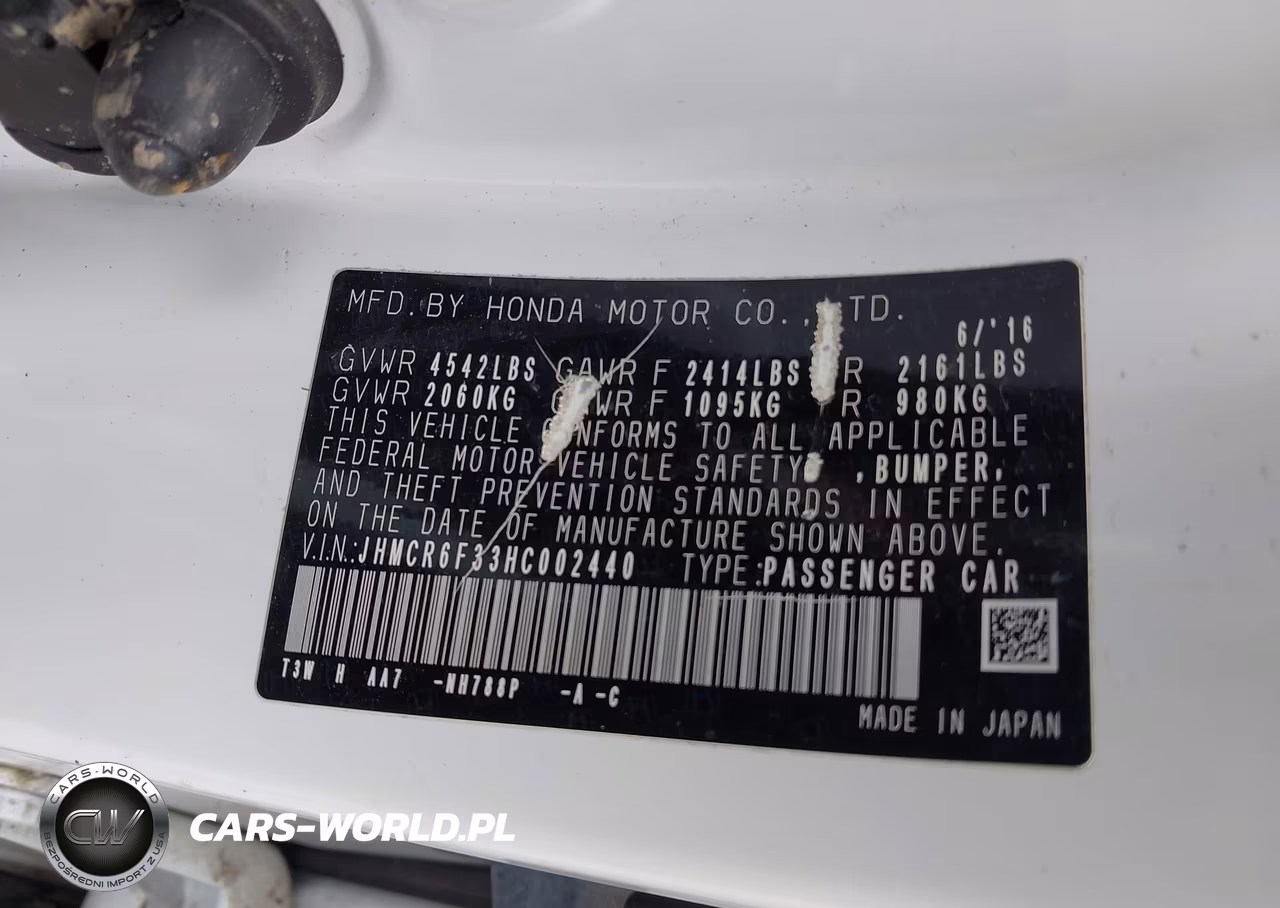 2017 Honda Accord Hybrid VIN:JHMCR6F33HC002440 - 9