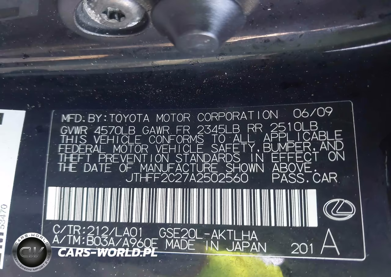 2010 Lexus Is 250C VIN:JTHFF2C27A2502560 - 9
