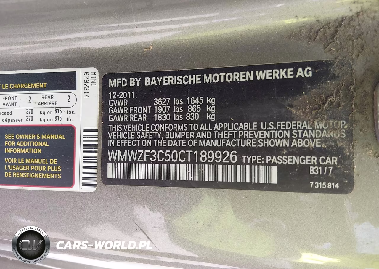 2012 Mini Cooper Clubman VIN:WMWZF3C50CT189926 - 9