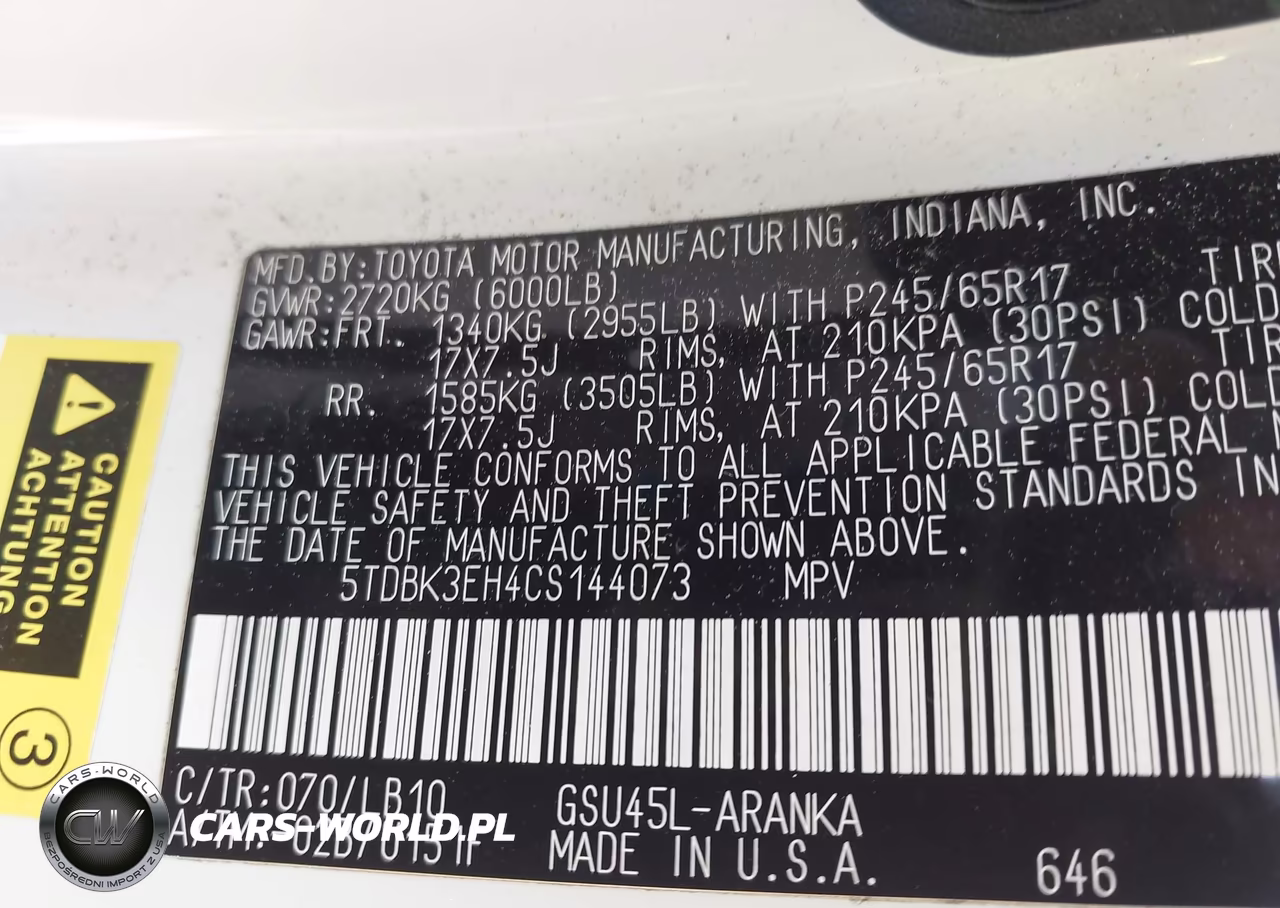 2012 Toyota Highlander Se V6 VIN:5TDBK3EH4CS144073 - 9