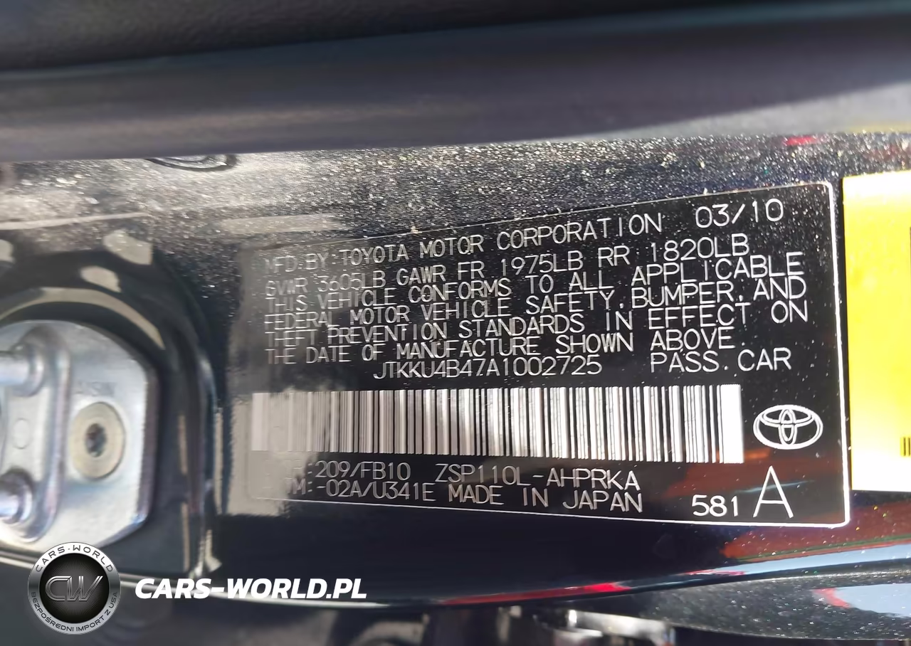 2010 Scion Xd VIN:JTKKU4B47A1002725 - 9