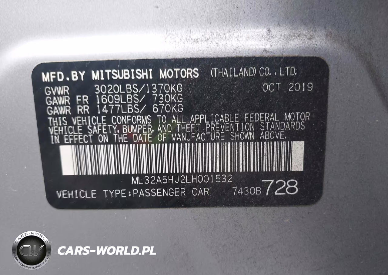 2020 Mitsubishi Mirage Le VIN:ML32A5HJ2LH001532 - 9