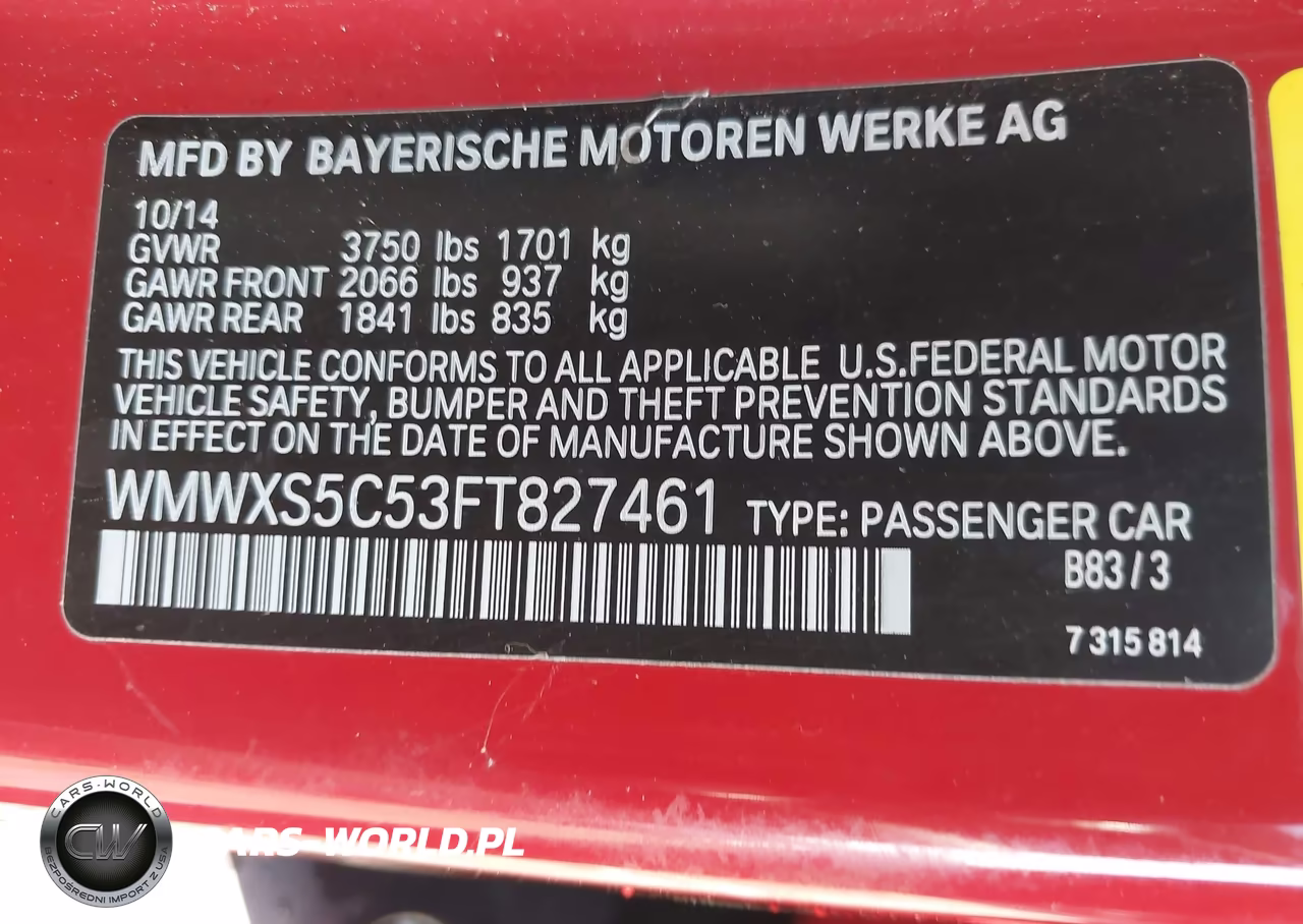 2015 Mini Hardtop Cooper VIN:WMWXS5C53FT827461 - 9