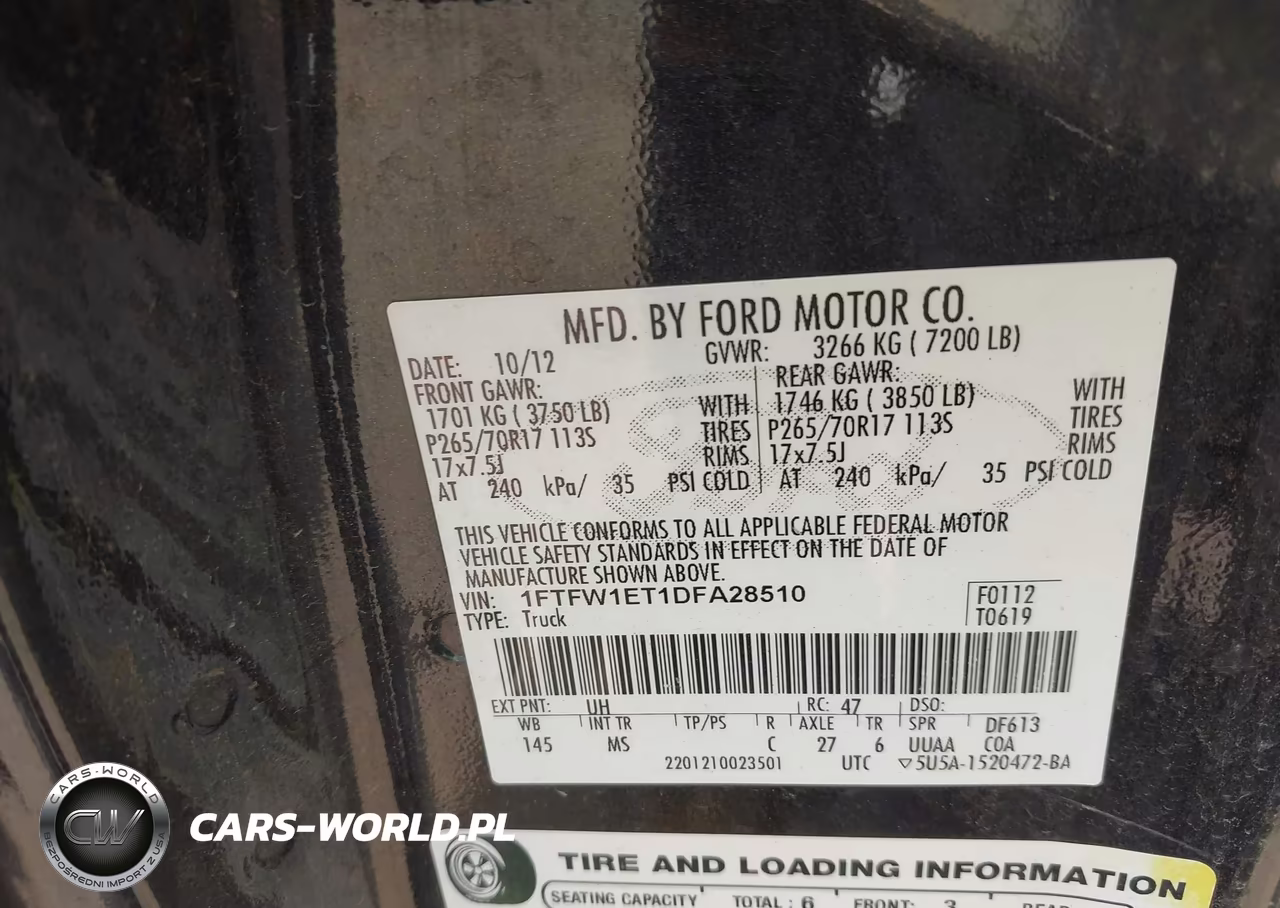 2013 Ford F-150 Xlt VIN:1FTFW1ET1DFA28510 - 9