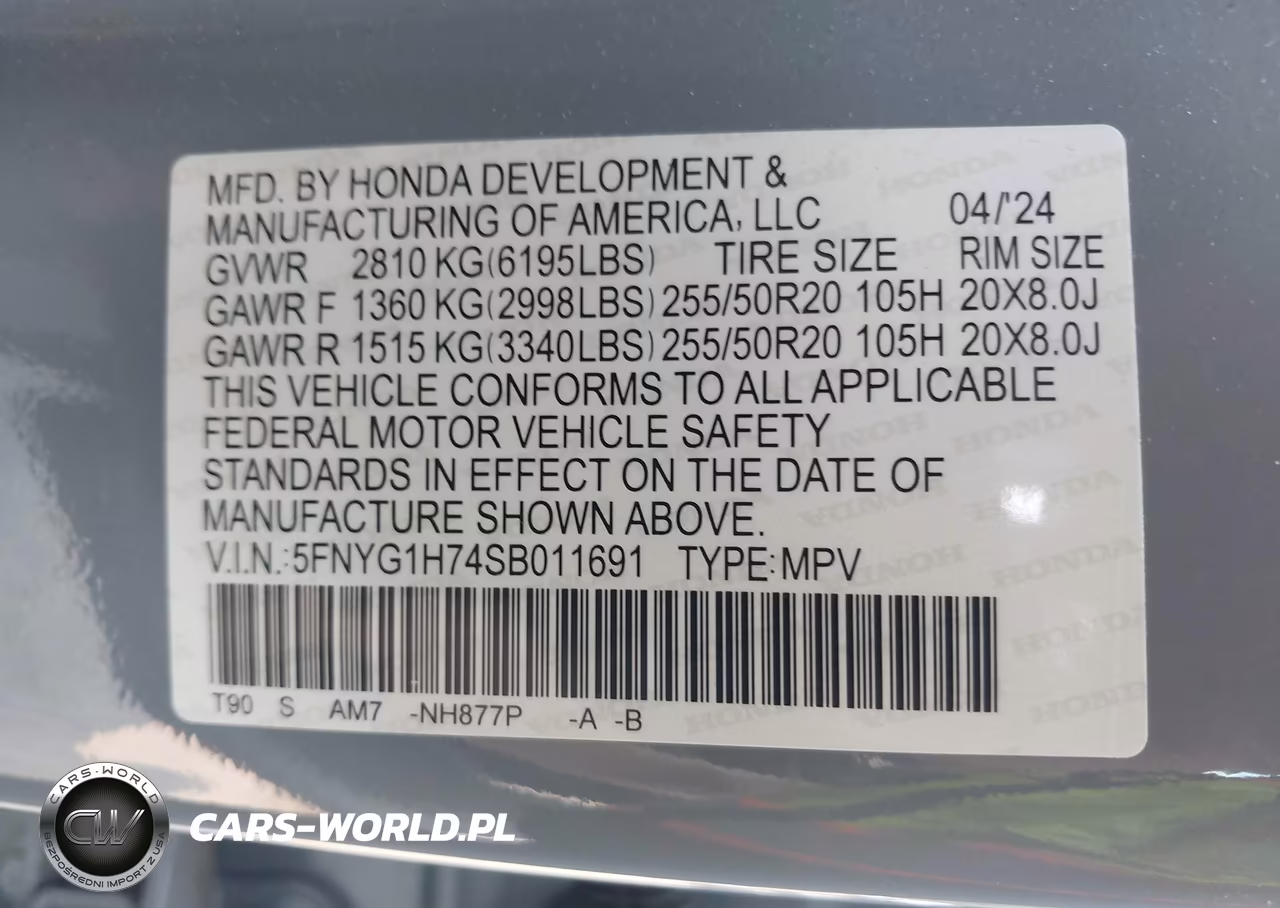 2025 Honda Pilot Touring VIN:5FNYG1H74SB011691 - 9