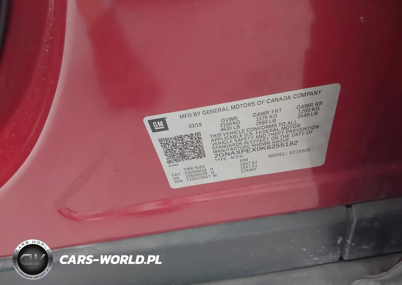 2019 Chevrolet Equinox Premier VIN:2GNAXPEX0K6255182 - 9