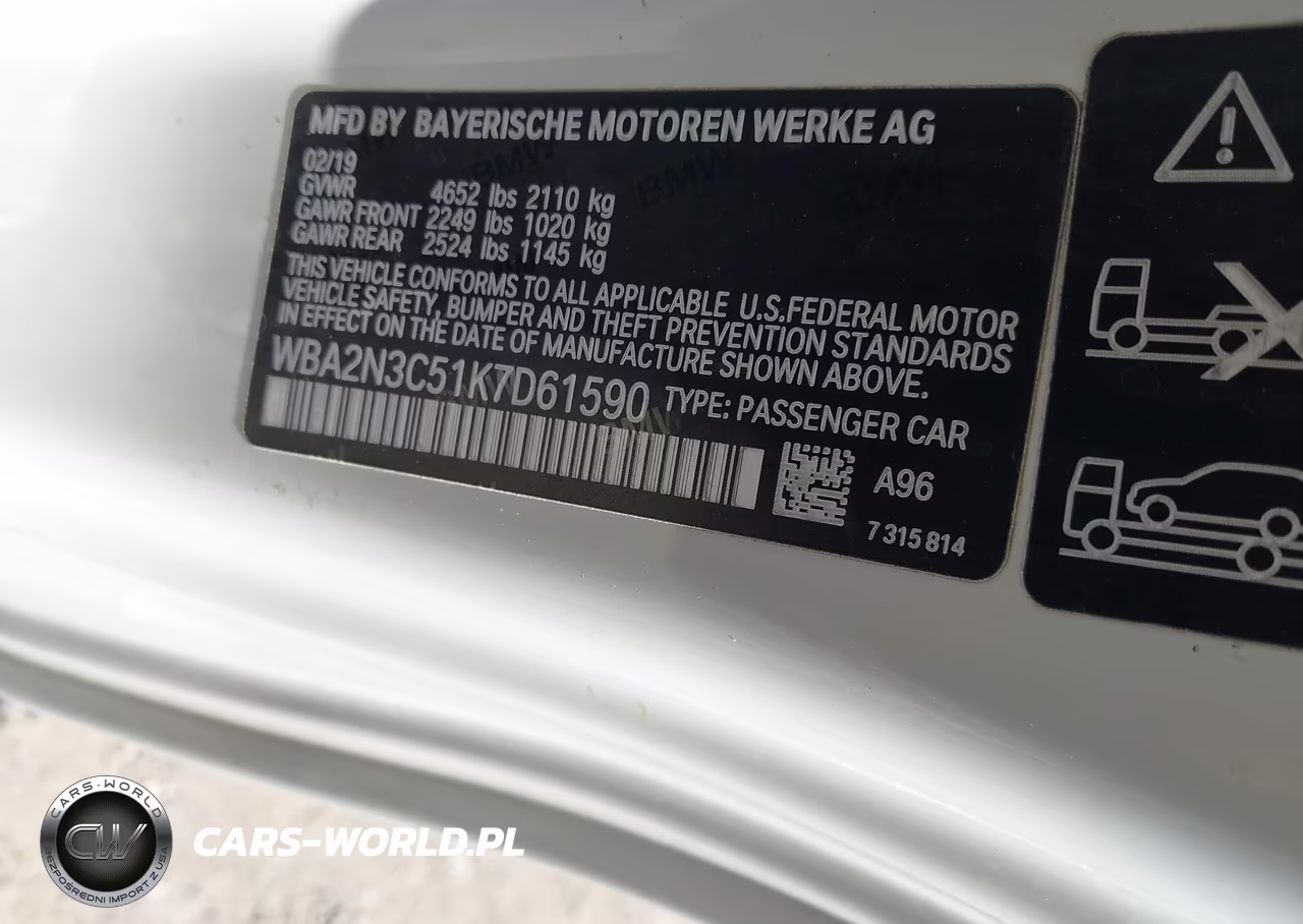 2019 BMW M240I xDrive VIN:WBA2N3C51K7D61590 - 9